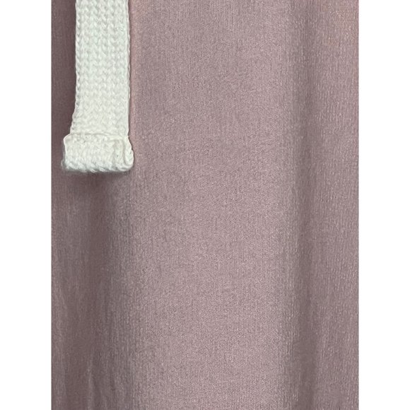 A.N.A. A new approach lace up front knit pink sweatshirt hi-lo long sleeve V-nec - Picture 4 of 8